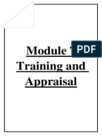 Module 7 Training and Appraisal