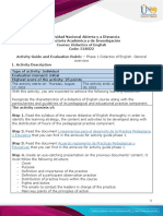 Activity Guide and Evaluation Rubric Phase 1 - Didactics of English General Overview