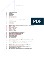 Test Bank Metabolism