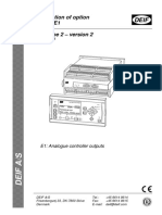 Description of Option Option E1: E1: Analogue Controller Outputs