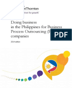 Doing Business in The Philippines For Bpos 2014 Edition