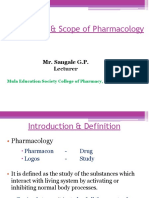 Introduction Scope of Pharmacology