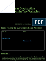 Linear Diophantine Equations in Two Variables