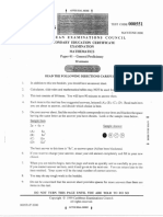 CSEC June 2000 Mathematics P1