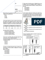 Atividade Avaliativa Matemática 9 Ano - Razão e Regra de Três