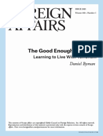 The Good Enough Doctrine: Learning To Live With Terrorism