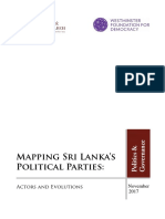 Mapping Sri Lanka S Political Parties Actors and Evolution