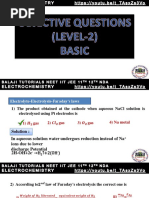 Electrochemistry MCQ Level 2