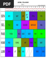 Jadwal Kelas X - 1