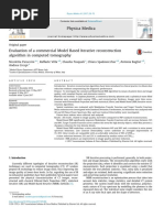 Evaluation of A Commercial Model Based Iterative Reconstruction Algorithm in Computed Tomography