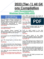 SSC CGL 2023 26th July (Shift-4) All GK Questions