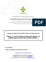 Rapport Atelier de Sevare