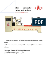 Horizontal Welding Machine Operation Manual (English)