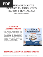 Materia Primas y e Insumos en Productos Frutos