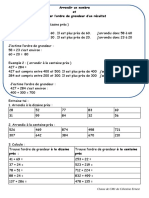 Leçon Arrondir Et Estimer L'ordre de Grandeur