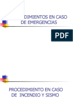 Procedimientos en Caso de Emergencias