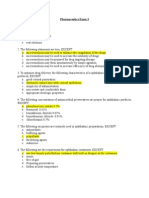 Pharmaceutics Exam 3 - This Semester