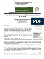 Forms, Models and Mechanisms of Public-Private Partnerships in The Service Sector