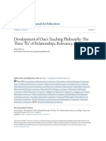 Development of One-S Teaching Philosophy - The Three - R-S - of Rela