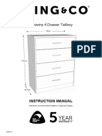 Living and Co Tākiwira 4 Drawer Tallboy