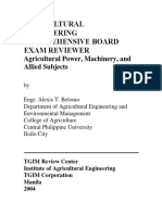 Agricultural Engineering Comprehensive Board Exam Reviewer