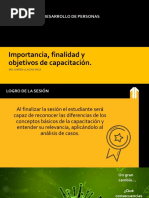 S1 - Importancia, Finalidad y Objetivos de Capacitación