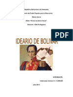 Ideario de Simon Bolivar