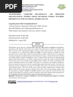 Technostress, Computer Self-Efficacy and Perceived Organizational Support Among Secondary School Teachers: Difference in Type of School, Gender and Age