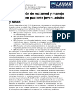 Clasificación de Malamed y Manejo Del Estrés en Paciente Joven, Adulto y Niños