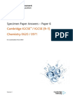 0620 Specimen Paper Answers Paper 6 (For Examination From 2023)