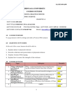 COURSE OUTLINE - HFS 2321 - FORENSIC DNA ANALYSIS - BSC Forensic Science Course (Y3, S2)