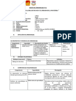 Sesión de Aprendizaje U 1 Quinto