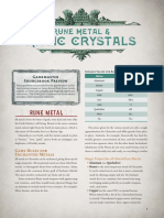 Errata - Rune Metal and Magic Crystals