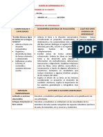 Sesión de Aprendizaje #2 Escribirán Elnombre de Su Equipo