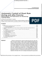 Autonomic Control of Heart Rate During and After Exercise Measurements and Implications For Monitoring Training Status