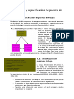 Descripción y Especificación de Puestos de Trabajo