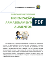 Orientacoes Nutricionais Higienizacao Armazenamento Alimentos