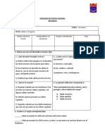 Evaluación de Ciencias Naturales 8vo