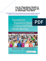 Foundations For Population Health in Community Public Health Nursing 5th Edition Stanhope Test Bank