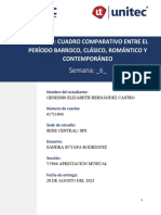 S6 - Tarea 6.1 - Cuadro Comparativo Entre El Período Barroco, Clásico, Romántico y Contemporáneo