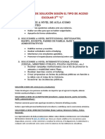 Propuestas de Solución Según El Tipo de Acoso Escolar 3ro C