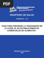 Ministerio de Salud: "Guía para Prevenir La Transmisión de La Covid-19, en Establecimientos Comerciales de Alimentos"