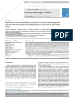 Evaluation of The Susceptibility of Neurons Anticancer Drugs