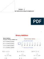 Addition and Subraction 1's and 2'scomplement