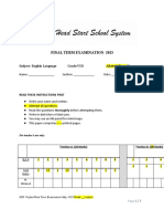 Final Exams 2023 Language Test