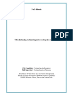 Extending Sustainable Practices Along The Supply Chain - PHD Thesis