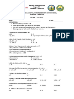 Math 7 Pre Test SY 23-24