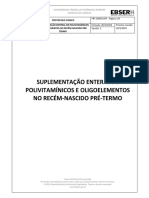 Suplementação Enteral de Polivitamínicos E Oligoelementos No Recém-Nascido Pré-Termo