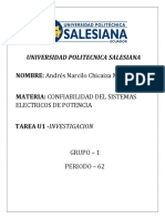 Tarea 1 - Confiabilidad