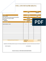 Hotel Invoice Sample 6